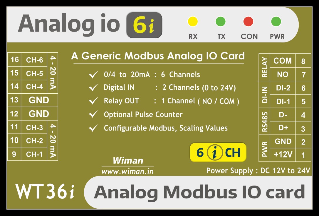 6I industrial multi-channel digital input module